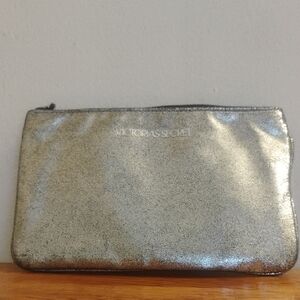 Victoria's Secret Shimmery Silver Textured Pouch